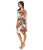 Adrianna Papell - 81917860 Floral Bateau Neck Short Sleeves Dress in Pink and Multi-Color
