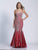 Dave & Johnny - 3577 Embellished Sweetheart Mermaid Dress in Red