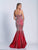 Dave & Johnny - 3577 Embellished Sweetheart Mermaid Dress in Red