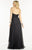 Alyce Paris - 35783 Strapless Draped Applique A-Line Gown In Black
