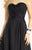 Alyce Paris - 35783 Strapless Draped Applique A-Line Gown In Black