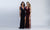 Dave & Johnny - 3578 Deep V-neck Sheath Dress in Blue and Red