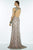 Alyce Paris B'Dazzle - 35790 Beaded Lace Open Back Evening Dress in Gray and Pink