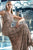 Alyce Paris B'Dazzle - 35790 Beaded Lace Open Back Evening Dress in Gray and Pink