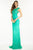 Alyce Paris B'Dazzle - 35790 Beaded Lace Open Back Evening Dress in Green