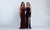 Dave & Johnny - 3579 Double Strap Halter Sheath Dress in Red and Blue