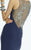 Alyce Paris B'Dazzle - 35800 Beaded Illusion Jersey Evening Dress in Blue