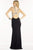 Alyce Paris - Alyce Paris B'Dazzle - Jeweled Halter Jersey Sheath Dress 35801 in Black