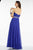 Alyce Paris B'Dazzle - 35808 Pleated Sweetheart Chiffon A-line Dress in Blue