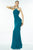 Alyce Paris B'Dazzle - 35817 Halter Ruffled Open Back Evening Dress in Blue