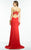 Alyce Paris B'Dazzle - 35822 Sleeveless Long Gown with Back Cut Outs in Red and Neutral