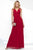 Alyce Paris - 35832 Ruched V-neck Mesh A-line Dress In Red