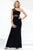 Alyce Paris B'Dazzle - 35834 One Shoulder Jersey Sheath Dress in Black