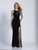 Dave & Johnny - 3583 Sleeveless Jewel Sheath Dress in Black