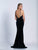Dave & Johnny - 3583 Sleeveless Jewel Sheath Dress in Black