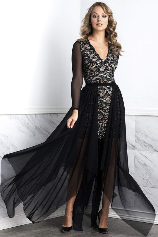 Baccio Couture - Leila Mesh Skirt Coffee 