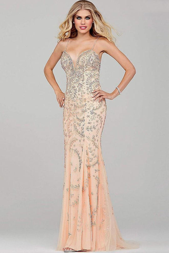 Long Beaded Prom Dress 33704