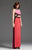 Mignon - VM918BL Halter Color Block Cutout Gown in Pink and Orange