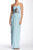 JS Collections - 863597 Strapless Knot Ornate Draped Sheath Gown in Blue