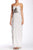 JS Collections - 863597 Strapless Knot Ornate Draped Sheath Gown in White