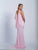 Dave & Johnny - 3610 Pleated Jewel Sheath Dress in Pink
