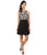 Aidan Mattox - Popover Halter Neck Dress 54472680 in White and Black