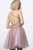Jovani - 3627 Embellished Criss Cross Back Cocktail Dress In Pink and Silver