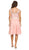 Eureka Fashion - 3633 Lace Appliqued Cap Sleeve Chiffon Dress In Pink