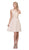 Eureka Fashion - 3633 Lace Appliqued Cap Sleeve Chiffon Dress In Neutral