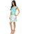 Donna Morgan - D4247M Watercolor Drop Waist Dress in Green and Multi-Color