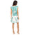 Donna Morgan - D4247M Watercolor Drop Waist Dress in Green and Multi-Color