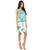 Donna Morgan - D4247M Watercolor Drop Waist Dress in Green and Multi-Color