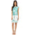 Donna Morgan - D4247M Watercolor Drop Waist Dress in Green and Multi-Color