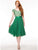 Glow by Colors - G318S Tea-Length Illusion Lace Dress In Green