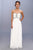 7366 Crystal-Crusted Keyhole Chiffon Gown