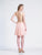 Dave & Johnny - 3634 Choker Detailed Gilt Lace Appliqued Dress In Pink