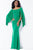 Stunning Off Shoulder Long Gown with Wing Sleeves 21799