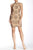 Adrianna Papell - 41897070 Embellished Jewel Sheath Dress in Neutral
