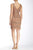 Adrianna Papell - 41899240 Geometric Beaded V-Neck Sheath Dress in Neutral