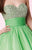 Alyce Paris Sweet 16 - 3641 Encrusted Sweetheart Ruched Short Dress  in Green