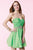 Alyce Paris - Sweetheart Ruched Chiffon A-line Dress 3643 in Green