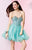 Alyce Paris - 3644 Crystal Beaded Strapless Cocktail Dress In Blue