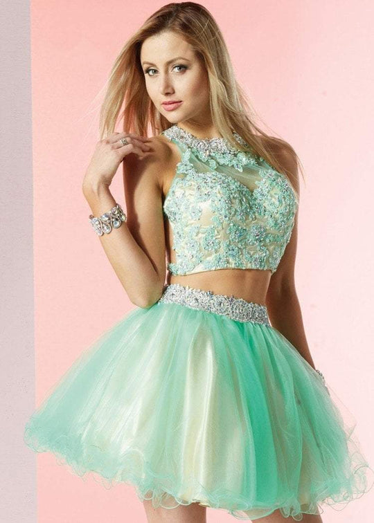 Alyce Paris - 3647 Two Piece Short Dress In Absinthe Nude