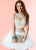 Alyce Paris - 3647 Two Piece Short Dress In White Gold