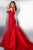 Sleeveless Illusion V Neckline Long Taffeta Mermaid Dress 32515
