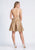 Dave & Johnny - 3649 Jeweled Lace Plunging Back A-Line Dress In Gold