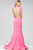 Sleeveless Jewel Neck Jersey Trumpet Dress 32941