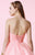 Alyce Paris  - 3651 Embellished Strapless Pleated Cocktail Dress in Pink