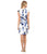Adrianna Papell - 13262390 Floral Queen Anne Dress in Blue and Multi-Color