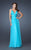 18510 Sleeveless V-Neckline Crystal Edge Empire Gown
